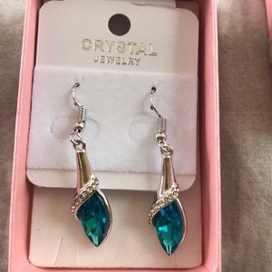 Teardrop Shaped Earring, with Swarovski Crystal
